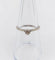 Bague 53.5 Bague solitaire vintage en or blanc 14k avec diamant 0,12 carat 58 Facettes A06195