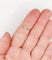 Bague 53.5 Bague solitaire vintage en or blanc 14k avec diamant 0,12 carat 58 Facettes A06195