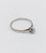 Bague 53.5 Bague solitaire vintage en or blanc 14k avec diamant 0,12 carat 58 Facettes A06195