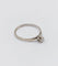 Bague 53.5 Bague solitaire vintage en or blanc 14k avec diamant 0,12 carat 58 Facettes A06195