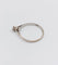 Bague 53.5 Bague solitaire vintage en or blanc 14k avec diamant 0,12 carat 58 Facettes A06195