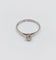 Bague 53.5 Bague solitaire vintage en or blanc 14k avec diamant 0,12 carat 58 Facettes A06195