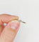 Bague 53.5 Bague solitaire vintage en or blanc 14k avec diamant 0,12 carat 58 Facettes A06195