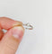 Bague 53.5 Bague solitaire vintage en or blanc 14k avec diamant 0,12 carat 58 Facettes A06195