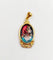 Pendentif Pendentif Art nouveau en or rose 18k avec plaque émaillée Limoges 58 Facettes A06216