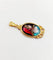 Pendentif Pendentif Art nouveau en or rose 18k avec plaque émaillée Limoges 58 Facettes A06216