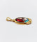 Pendentif Pendentif Art nouveau en or rose 18k avec plaque émaillée Limoges 58 Facettes A06216