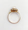 Bague 56 Bague marguerite antique en or rose 18k, perle et diamants 58 Facettes A06199