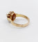Bague 56 Bague marguerite antique en or rose 18k, perle et diamants 58 Facettes A06199