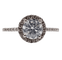 Bague 54 Bague solitaire en or blanc 14k avec diamant 0,98 ct (certificat AIG) 58 Facettes A06225