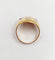 Bague 51 Bague dôme bombé en or rose 18k, diamants et rubis (circa 1950) 58 Facettes A06232
