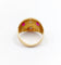 Bague 51 Bague dôme bombé en or rose 18k, diamants et rubis (circa 1950) 58 Facettes A06232