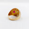 Bague 51 Bague dôme bombé en or rose 18k, diamants et rubis (circa 1950) 58 Facettes A06232