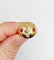 Bague 51 Bague dôme bombé en or rose 18k, diamants et rubis (circa 1950) 58 Facettes A06232