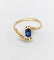 Bague 58.5 Bague tourbillon vintage en or jaune 18k, saphir 1,20 ct et diamants 58 Facettes A06237