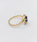 Bague 58.5 Bague tourbillon vintage en or jaune 18k, saphir 1,20 ct et diamants 58 Facettes A06237