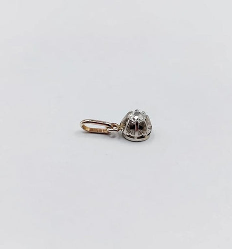 Pendentif Pendentif en or blanc 18k avec diamant taille ancienne 0,15 ct (circa 1910) 58 Facettes A06145