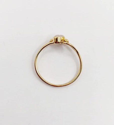 Bague 46.5 Bague toi et moi antique en or 18k et perles 58 Facettes A06296