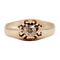 Bague 55 Bague jonc antique en or rose 14k avec diamant taille ancienne 58 Facettes A06289