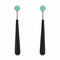 Boucles d'oreilles Boucles d’oreilles pendantes Art déco en or blanc avec diamants, onyx et chrysoprase 58 Facettes 22-193