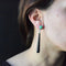 Boucles d'oreilles Boucles d’oreilles pendantes Art déco en or blanc avec diamants, onyx et chrysoprase 58 Facettes 22-193