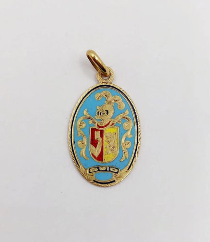 Pendentif Pendentif ancien blason émaillé en or jaune 18k 58 Facettes A06274