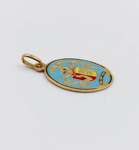 Pendentif Pendentif ancien blason émaillé en or jaune 18k 58 Facettes A06274