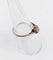Bague 53.5 Bague solitaire Art déco en or blanc 18 k et platine, diamant 58 Facettes A06275
