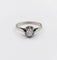 Bague 53.5 Bague solitaire Art déco en or blanc 18 k et platine, diamant 58 Facettes A06275