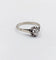 Bague 53.5 Bague solitaire Art déco en or blanc 18 k et platine, diamant 58 Facettes A06275