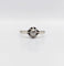 Bague 53.5 Bague solitaire Art déco en or blanc 18 k et platine, diamant 58 Facettes A06275