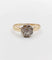 Bague 48.5 Bague marguerite en or jaune 18k et platine avec diamants 58 Facettes A06229