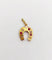 Pendentif Pendentif fer à cheval en or jaune 18k, perles et pierres rouges (circa 1900) 58 Facettes A06214
