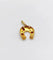 Pendentif Pendentif fer à cheval en or jaune 18k, perles et pierres rouges (circa 1900) 58 Facettes A06214