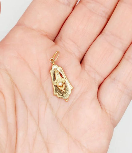 Pendentif Pendentif - Perle en or rose et or jaune 18k (circa 1900) 58 Facettes A06292