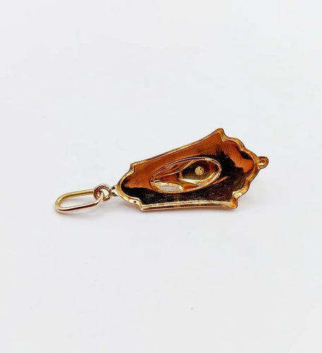 Pendentif Pendentif - Perle en or rose et or jaune 18k (circa 1900) 58 Facettes A06292