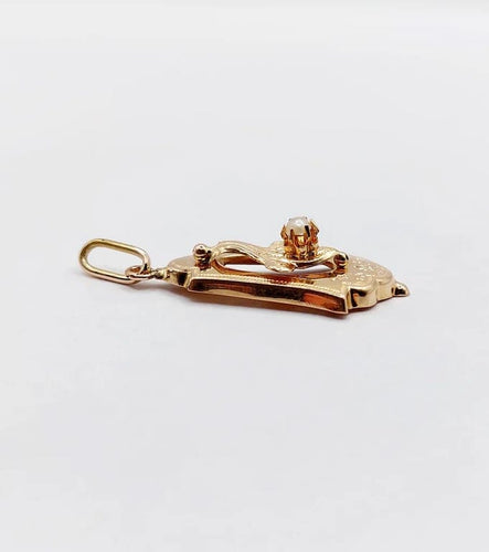 Pendentif Pendentif - Perle en or rose et or jaune 18k (circa 1900) 58 Facettes A06292
