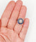 Bague 51.5 Art déco - Bague marguerite en or blanc 18k, diamant 0,65 ct et saphirs 58 Facettes A06329