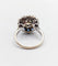 Bague 51.5 Art déco - Bague marguerite en or blanc 18k, diamant 0,65 ct et saphirs 58 Facettes A06329