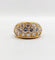 Bague 53 Bague jonc bombée en or jaune 18k sertie de diamants 2,20 ct 58 Facettes A06334