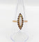 Bague 57 Bague marquise en or rose 18k avec opale et diamants taille rose 58 Facettes A06341