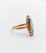 Bague 57 Bague marquise en or rose 18k avec opale et diamants taille rose 58 Facettes A06341