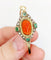 Boucles d'oreilles Dormeuses poissardes victoriennes XXL en or jaune 18k, camée corail 58 Facettes A06366