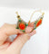 Boucles d'oreilles Dormeuses poissardes victoriennes XXL en or jaune 18k, camée corail 58 Facettes A06366