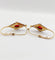 Boucles d'oreilles Dormeuses poissardes victoriennes XXL en or jaune 18k, camée corail 58 Facettes A06366