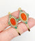 Boucles d'oreilles Dormeuses poissardes victoriennes XXL en or jaune 18k, camée corail 58 Facettes A06366