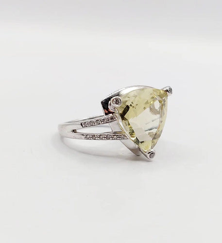 Bague 50 Mauboussin - Bague « Mes couleurs à toi » en or blanc citrine et diamants 58 Facettes A06276