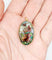 Pendentif Pendentif Art nouveau en or jaune 18k avec plaque émaillée fleurs 58 Facettes A06385