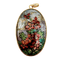 Pendentif Pendentif Art nouveau en or jaune 18k avec plaque émaillée fleurs 58 Facettes A06385