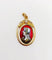 Pendentif Limoges Art nouveau - Pendentif en or jaune 18k, émail et perle 58 Facettes A06389